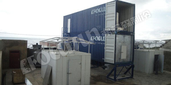 25 tons conainerized flake ice machine with contaierized ice storage--Senegal-1